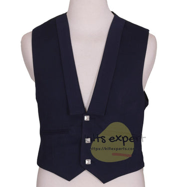 Navy Blue Charlie Jacket With 3 Button Vest - Kilt Experts