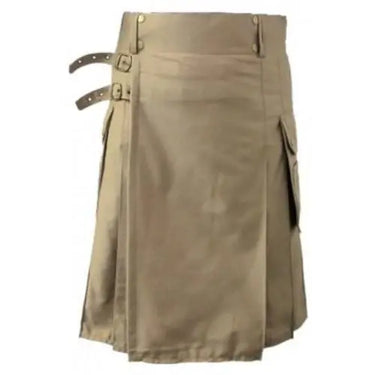New Modern Khaki Working Utility Kilt Kilt Experts