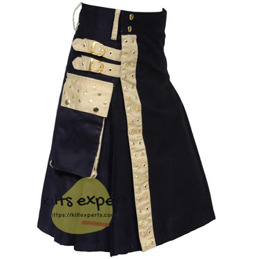 New Modern Utility Kilt With Golden Rivets Kilt Experts