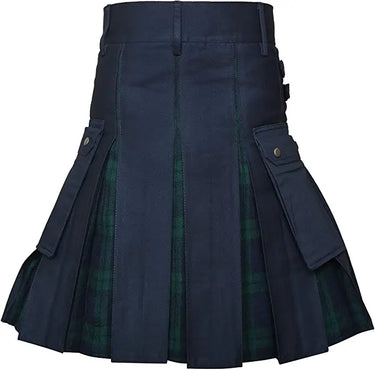 New Wedding Stylish Black Watch Hybird Kilt For Men's Kilt Experts