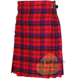 Robertson Red Tartan 8 & 5 Yards 16oz Kilt - Kilt Experts