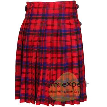 Robertson Red Tartan 8 & 5 Yards 16oz Kilt - Kilt Experts