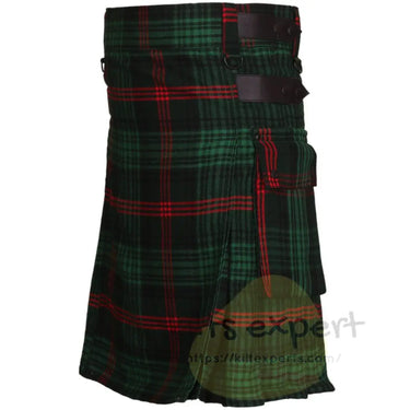 Rose Hunting Leather Straps Utility Kilt - Kilt Experts