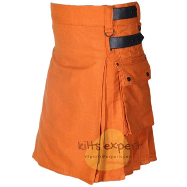 Saffron 16oz Acrylic Wool Leather Straps Kilt Kilt Experts