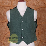 Scottish 100% Wool Argyle Jacket With 3 Celtic Button Vest (Available In Different Colors) - Kilt Experts
