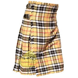 Scottish Traditional Camel 8 Yard & 13oz Tartan Kilt Kilt Experts