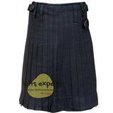 Scottish Traditional Plain Black 8 Yard & 13oz Tartan Kilt Kilt Experts