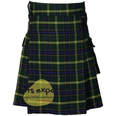 US Army Tartan Acrylic Wool 16OZ Leather Straps Kilt - Kilt Experts