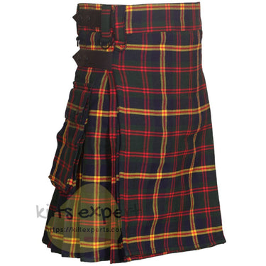 US Marines Leatherneck Tartan Leather Straps Utility Kilt (Available In Many Tartans) - Kilt Experts