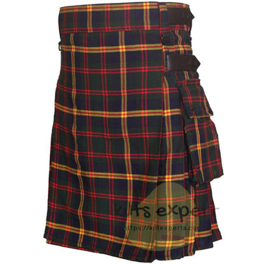 US Marines Leatherneck Tartan Leather Straps Utility Kilt (Available In Many Tartans) - Kilt Experts