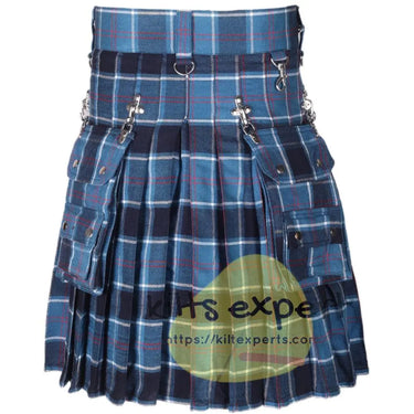 USA Navy Tartan 16OZ Stud Kilt Kilt Experts