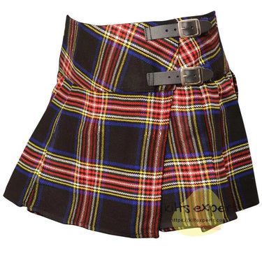 Women's Black Stewart Tartan Kilts Kilt Experts