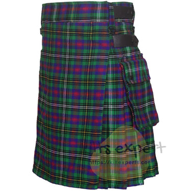 Wood Tartan Leather Straps Utility Kilt (Available In Many Tartans) - Kilt Experts