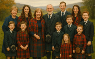 When Scottish Families Gather in Tartan for Generational Photos - Kilt Experts