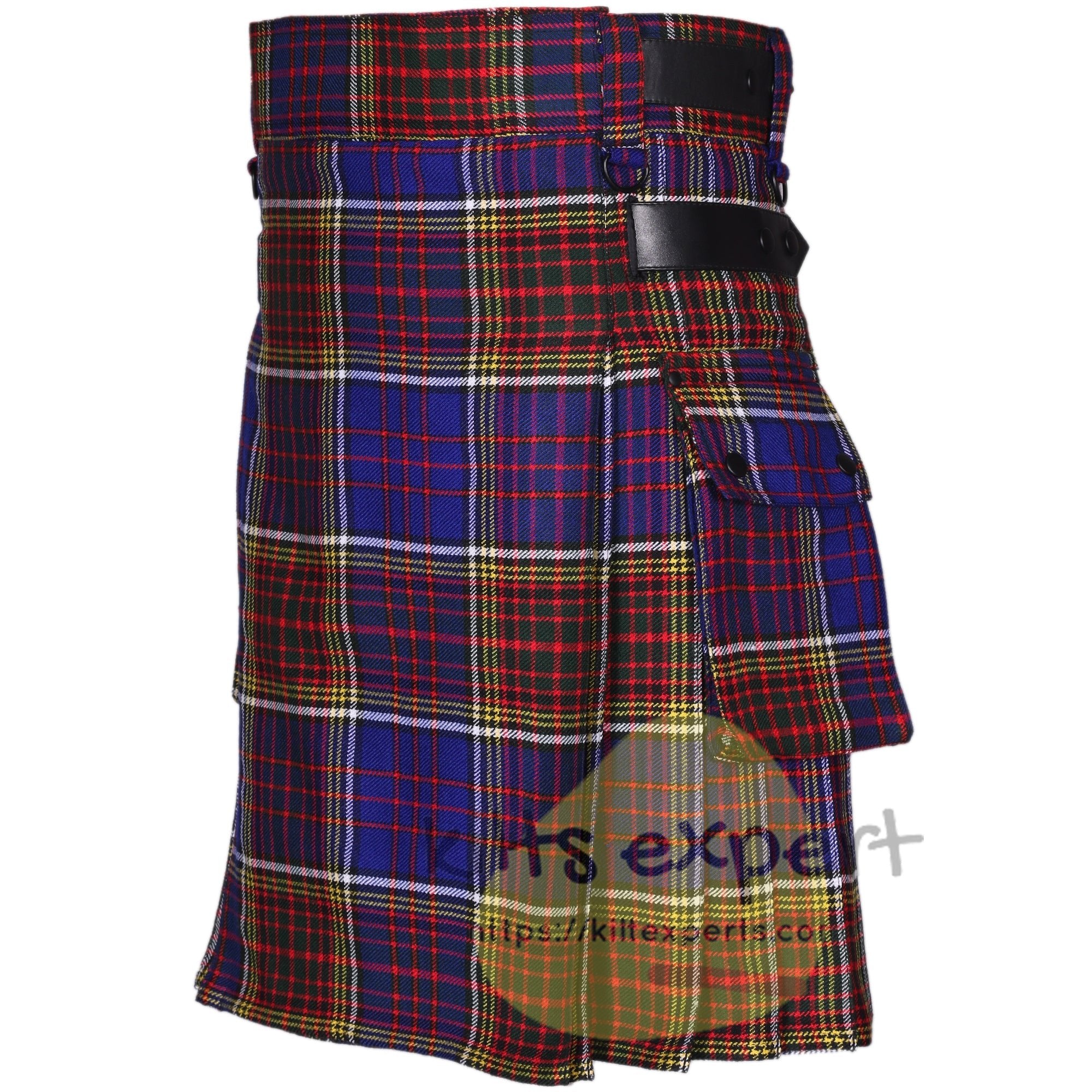 Anderson Modern Tartan Leather Straps Utility Kilt (Available In Many Tartans) - Kilt Experts