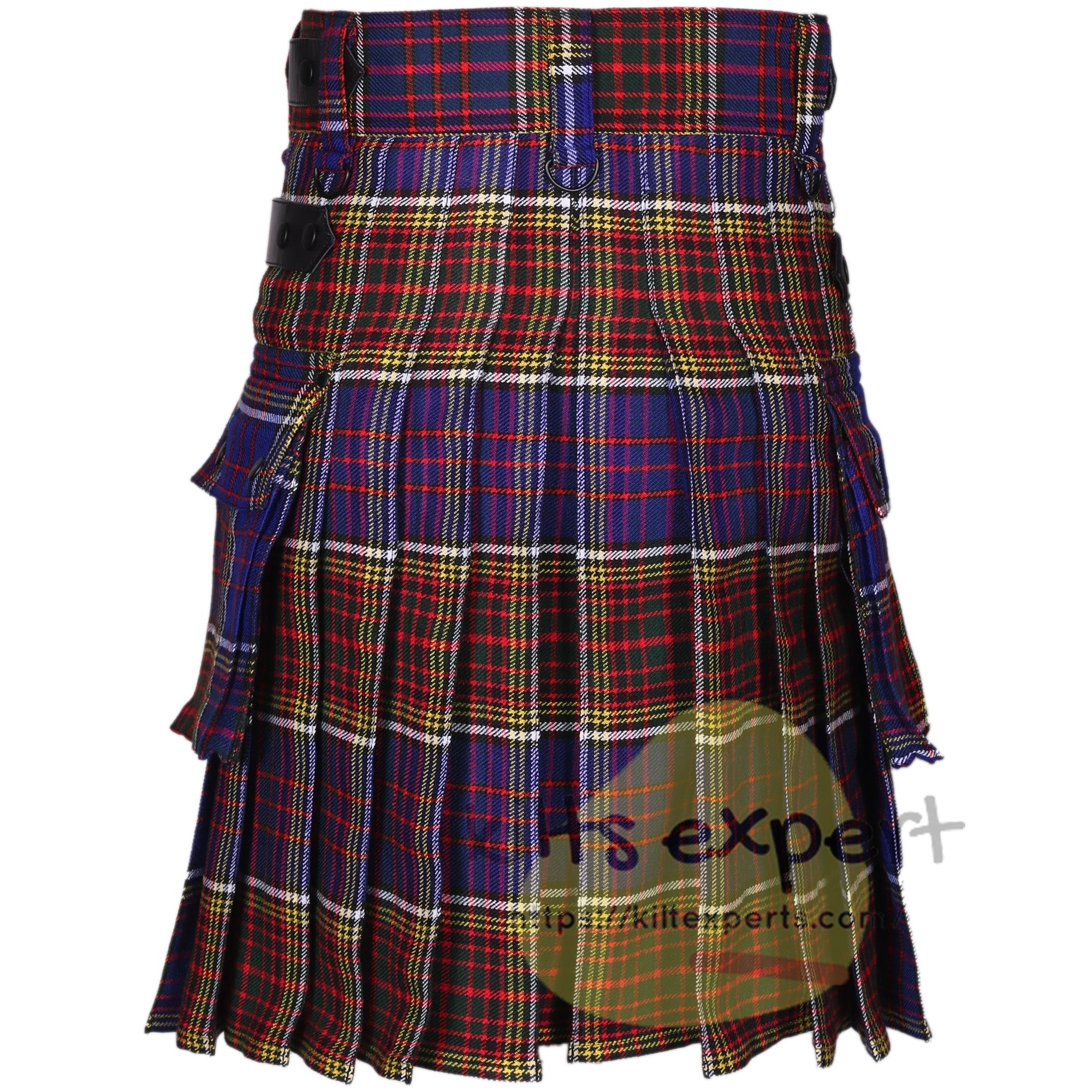 Anderson Modern Tartan Leather Straps Utility Kilt (Available In Many Tartans) - Kilt Experts