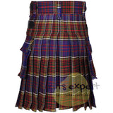 Anderson Modern Tartan Leather Straps Utility Kilt (Available In Many Tartans) - Kilt Experts