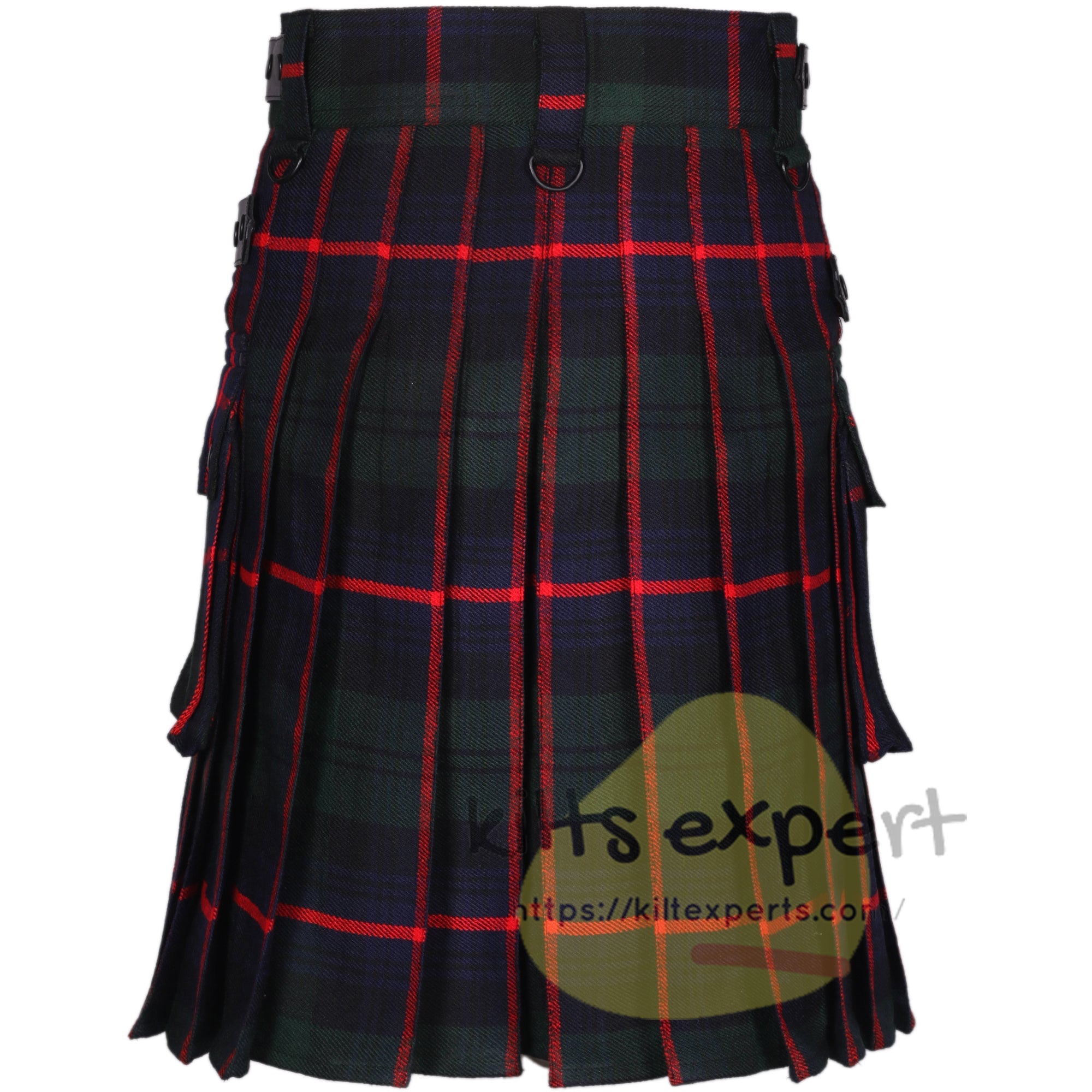 Armstrong Modern Tartan Leather Straps Utility Kilt (Available In Many Tartans) - Kilt Experts