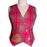 Asymmetrical Linen Vest, Buttoned Waistcoat for Women | Connaught Irish Tartan | Also Available in Multiple Tartans - Kilt Experts