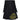 Black Cotton & Solid Green Hybrid Kilt – Stylish Utility Kilt with Laced Details & Pockets - Kilt Experts