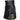 Black Genuine Cowhide Leather Kilt with Large Cargo Pockets - Kilt Experts