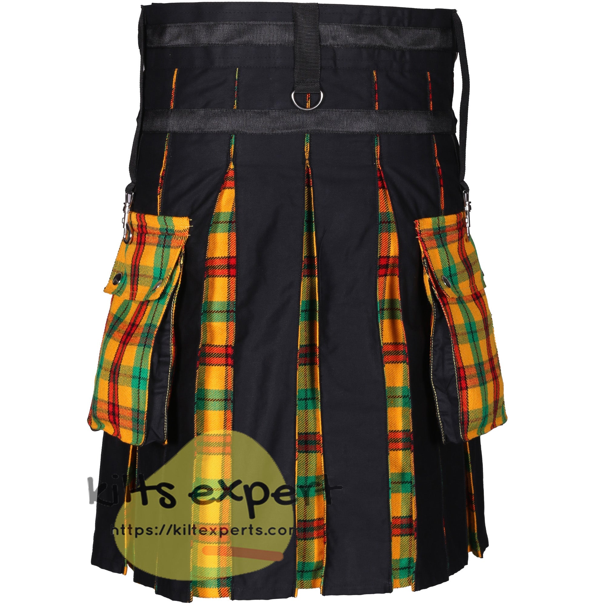 Black Hybrid Kilt with McDuck Tartan – Kilt Experts - Kilt Experts