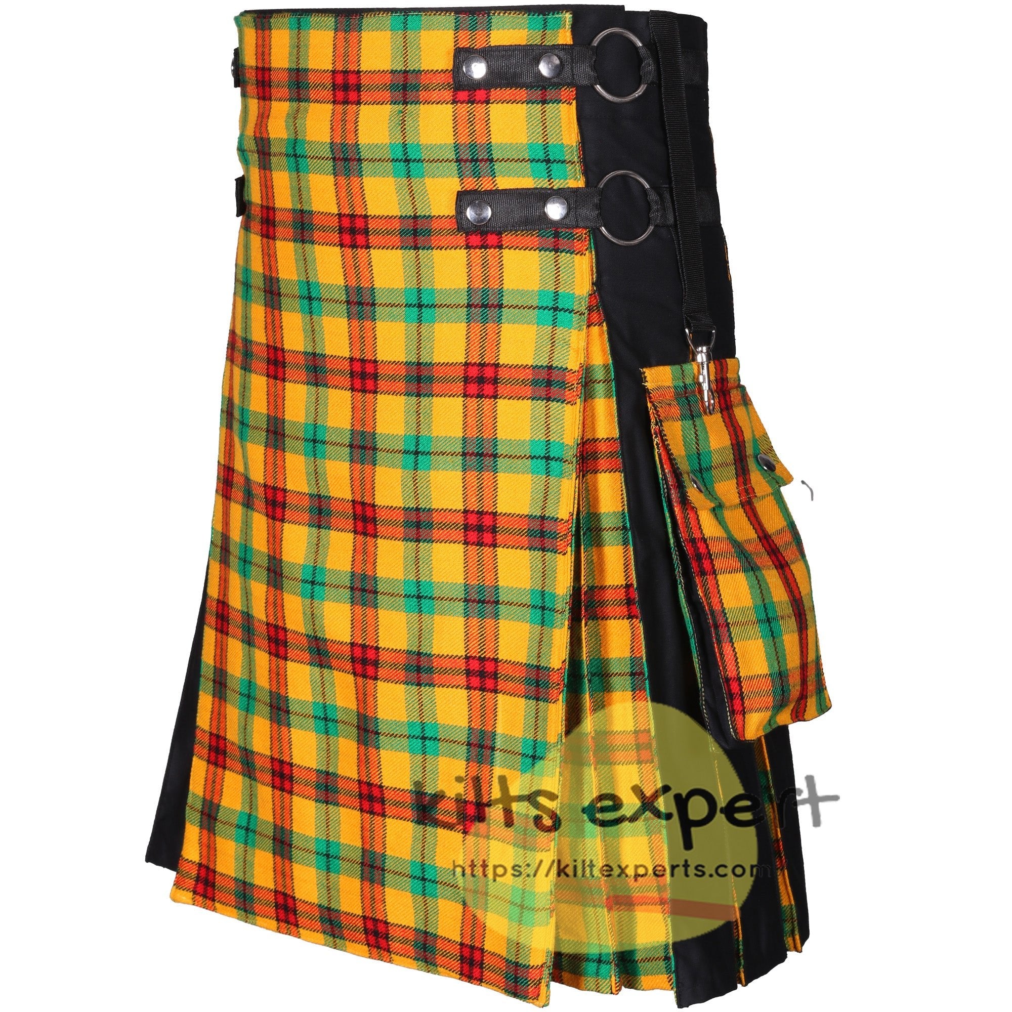 Black Hybrid Kilt with McDuck Tartan – Kilt Experts - Kilt Experts