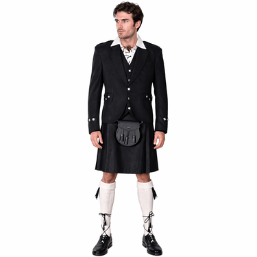 Black Modern Utility Kilt Outfit - Complete 7 - Piece Deal for Active Men - Kilt Experts
