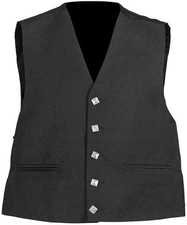 Black Scottish Sheriffmuir Doublet Kilt Barathea Wool Jacket with Vest - Kilt Experts