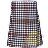 Burns Check Modern Tartan Traditional 8 And 5 Yards Kilt - Kilt Experts