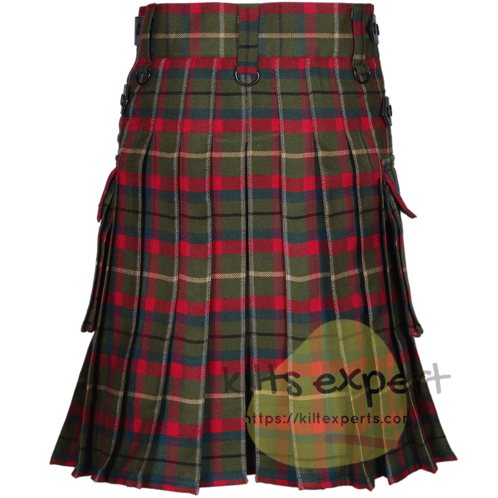 County Mayo Tartan Leather Straps Utility Kilt (Available In Many Tartans) - Kilt Experts