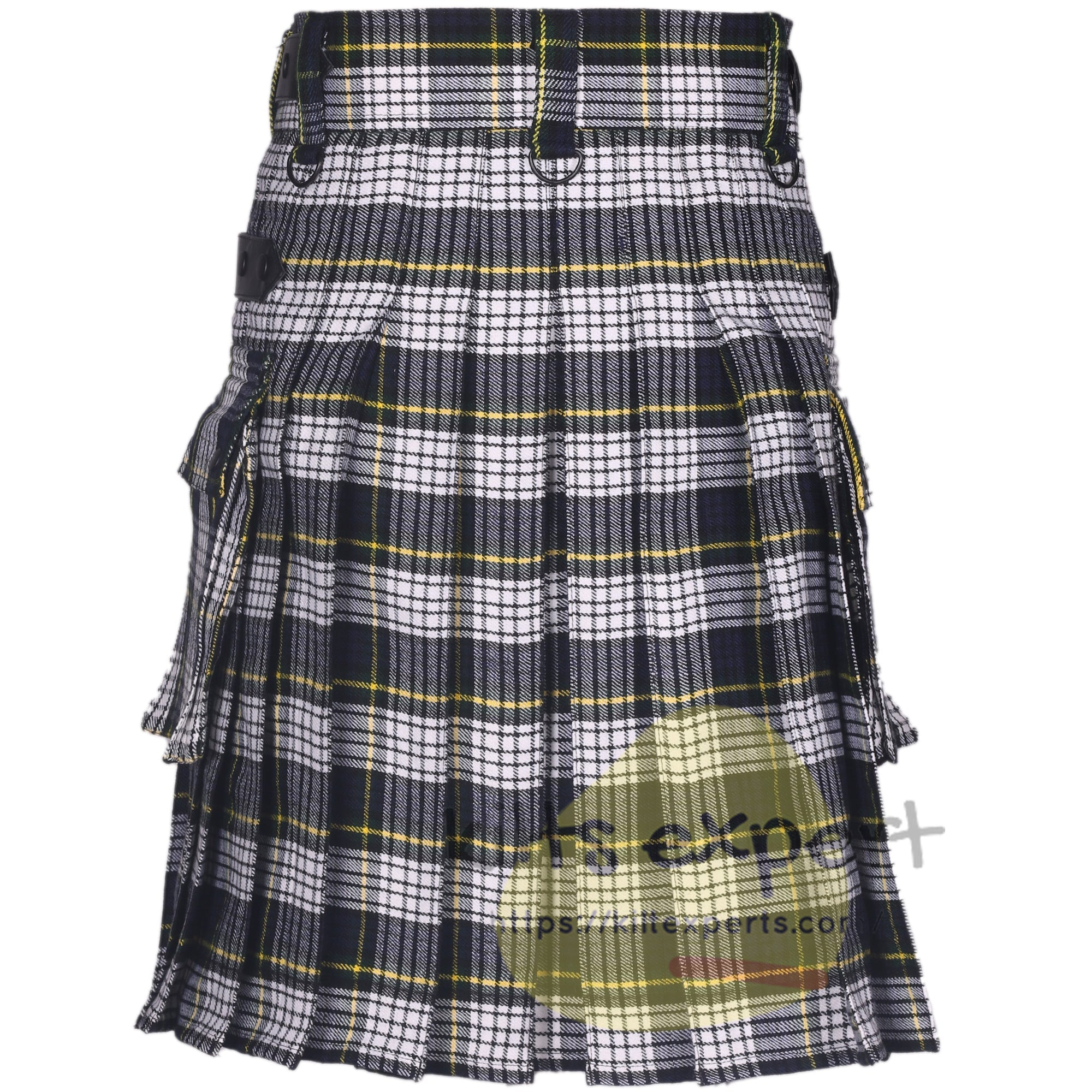 Dress Gordon Tartan Leather Straps Utility Kilt (Available In Many Tartans) - Kilt Experts