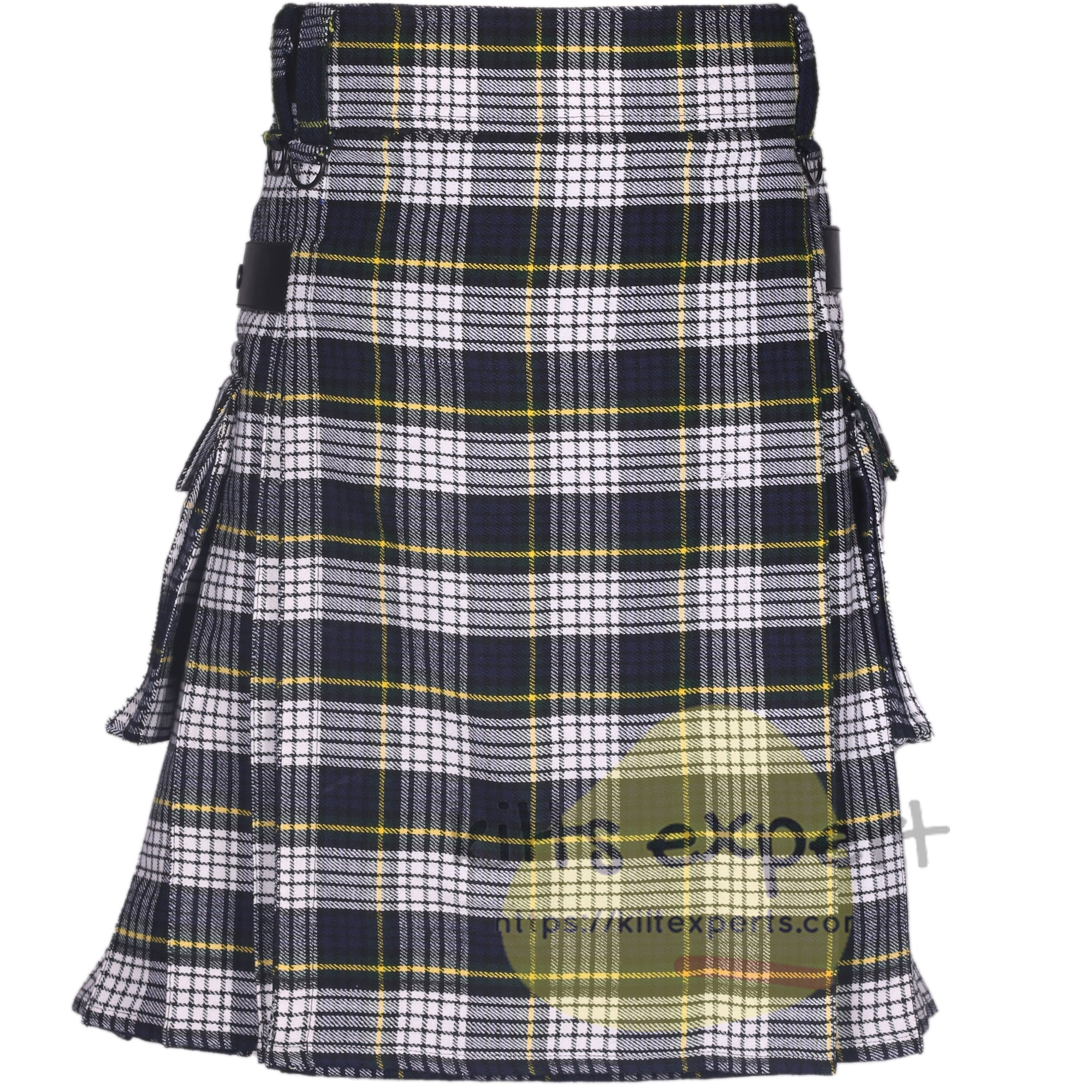 Dress Gordon Tartan Leather Straps Utility Kilt (Available In Many Tartans) - Kilt Experts