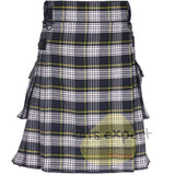 Dress Gordon Tartan Leather Straps Utility Kilt (Available In Many Tartans) - Kilt Experts