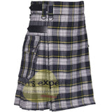 Dress Gordon Tartan Leather Straps Utility Kilt (Available In Many Tartans) - Kilt Experts