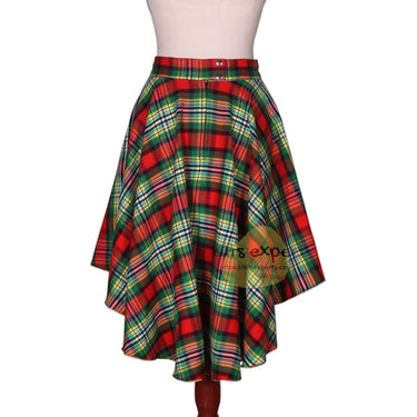 Dundee Old Ancient Tartan High - Low Skirt – 16Oz Acrylic Wool - Kilt Experts