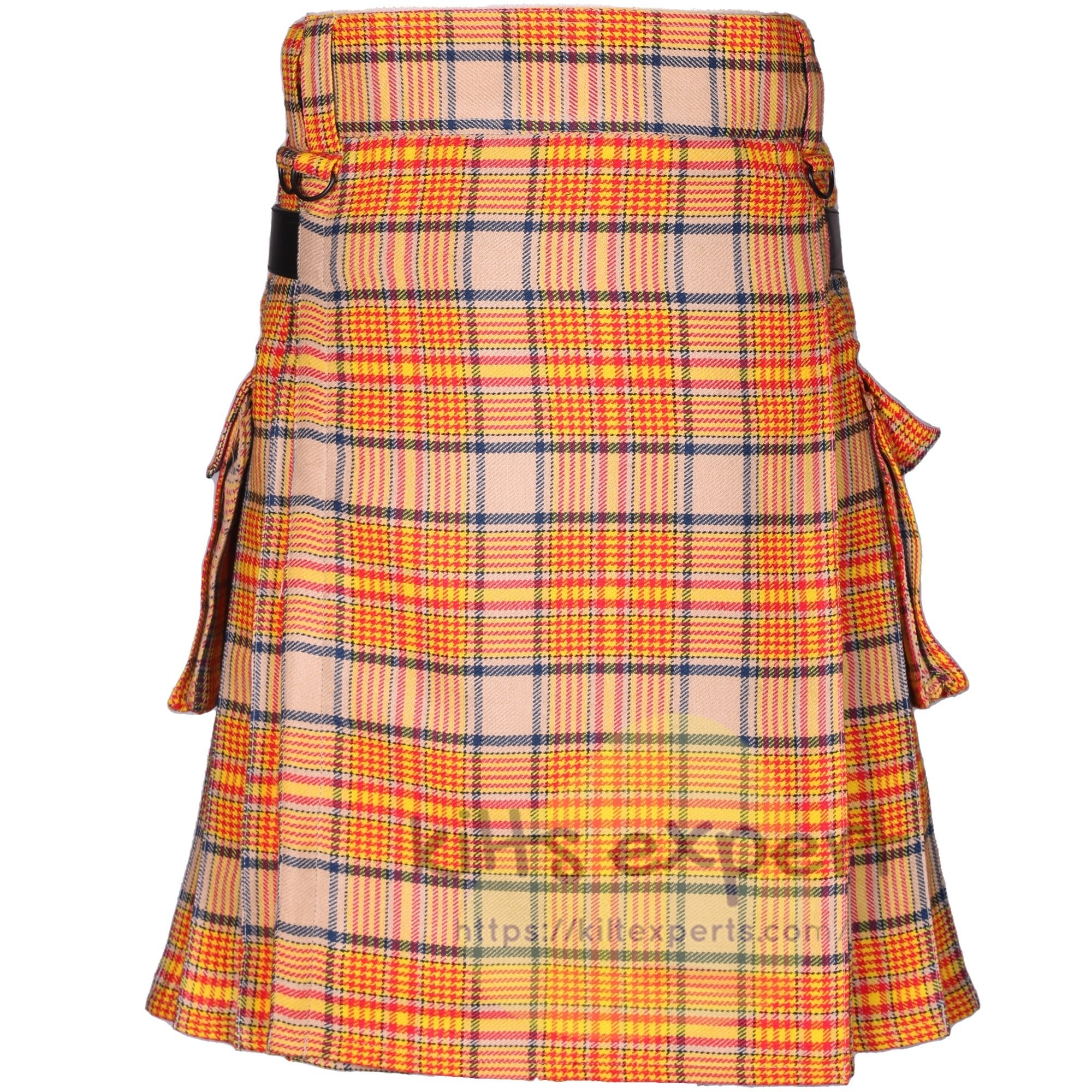 Espana Spanish Tartan Leather Straps Utility Kilt (Available In Many Tartans) - Kilt Experts