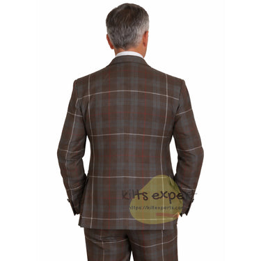 Fraser Weathered 16OZ Tartan Argyle Jacket With 5 Button Waistcoat (Available In Many Tartans) - Kilt Experts