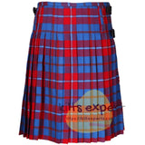 Galloway Red Modern Tartan Scottish Traditional Kilts – Premium 8 and 5 Yards Kilt - Kilt Experts