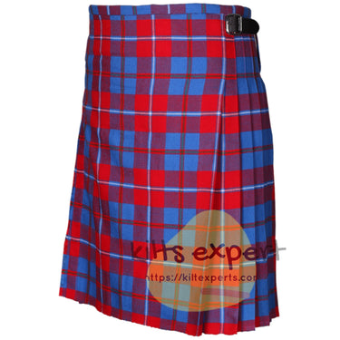 Galloway Red Modern Tartan Scottish Traditional Kilts – Premium 8 and 5 Yards Kilt - Kilt Experts