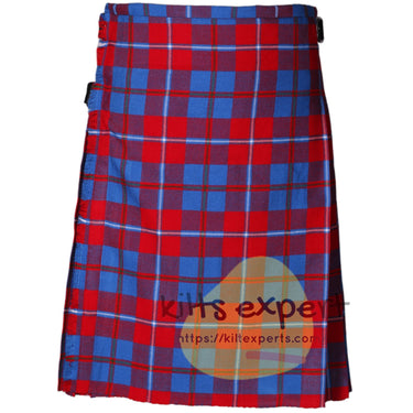 Galloway Red Modern Tartan Scottish Traditional Kilts – Premium 8 and 5 Yards Kilt - Kilt Experts