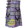 MacDonald Dress Ancient Tartan Utility Kilt With Three Leather Straps - Kilt Experts