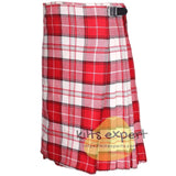 Menzies Dress Red Tartan Traditional 8 And 5 Yards Kilt - Kilt Experts