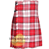 Menzies Dress Red Tartan Traditional 8 And 5 Yards Kilt - Kilt Experts