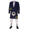 Navy Blue Leather Straps Utility Kilt Outfit - Complete 7 - Piece Set for Active Men - Kilt Experts