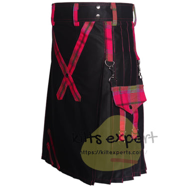 Neonbrae Hybrid Utility Kilt – Connaught Irish Tartan With Detachable Pockets - Kilt Experts