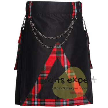 Ravencrest Hybrid Utility Kilt – Drummond of Perth Modern Tartan With Detachable Chain & Pockets - Kilt Experts
