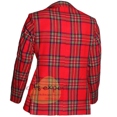 Royal Stewart Tartan Slim Fit Tuxedo Jacket In Various Tartans - Kilt Experts