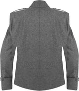 Scottish Grey Argyll Kilt Jacket With Vest 15 Oz Finest Barathea Wool Fabric With Vest Gauntlet Style Cuffs - Kilt Experts
