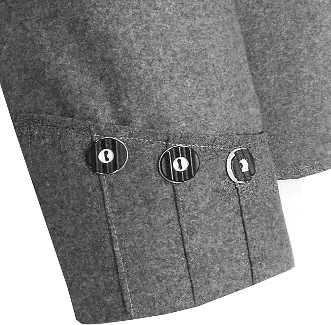 Scottish Grey Argyll Kilt Jacket With Vest 15 Oz Finest Barathea Wool Fabric With Vest Gauntlet Style Cuffs - Kilt Experts